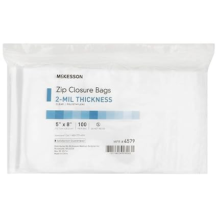 McKesson Light Duty Clear Trash Bag, 10 gal, 5 Mic