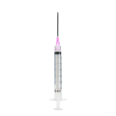 BD Luer Lok Syringe 3ml 18 Gauge 1.5 Inch Needle 100/Box