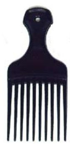 Hair Pick Dawn Mist® 2-1/4 Inch Black Plastic
