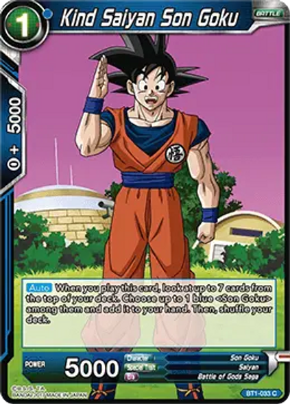 BT1-033 Kind Saiyan Son Goku