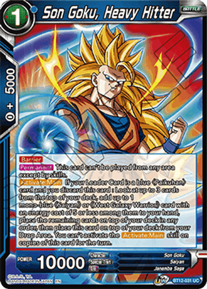 BT12-031 [UC] Son Goku, Heavy Hitter - Foil