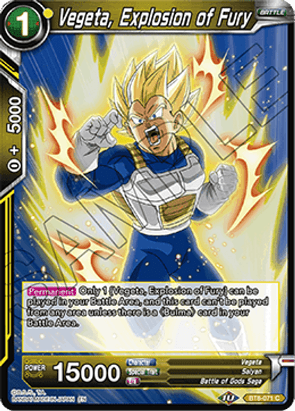 BT8-071 Vegeta, Explosion of Fury