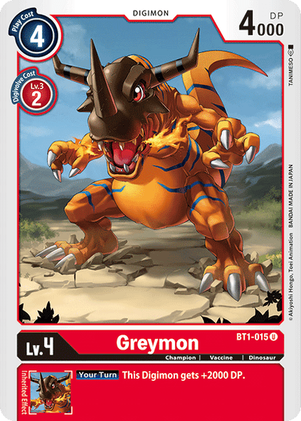 BT1-015 Greymon  ( Uncommon)