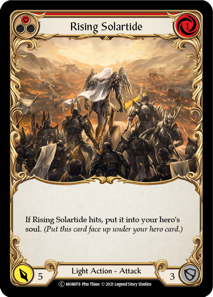 U-MON078-RF Rising Solartide (Red) - Rainbow Foil - C