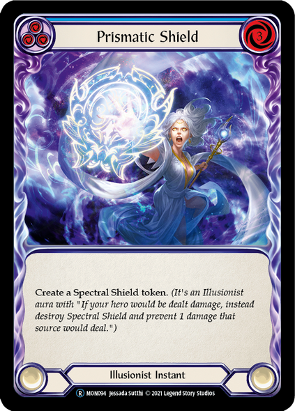 U-MON094-RF Prismatic Shield (Blue) - Rainbow Foil - R