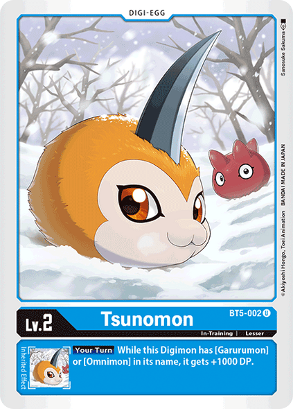 BT5-002 Tsunomon  - Uncommon