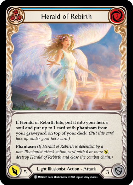 MON022-RF Herald of Rebirth (Blue) - Rainbow Foil