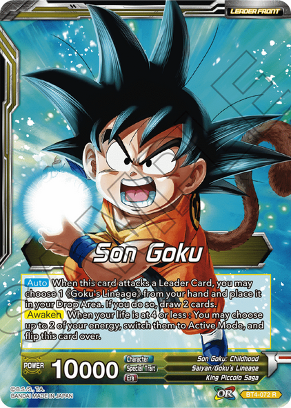 BT4-072 Son Goku / Legacy Bearer Son Goku