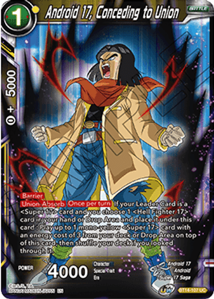 BT14-107 Android 17, Conceding to Union