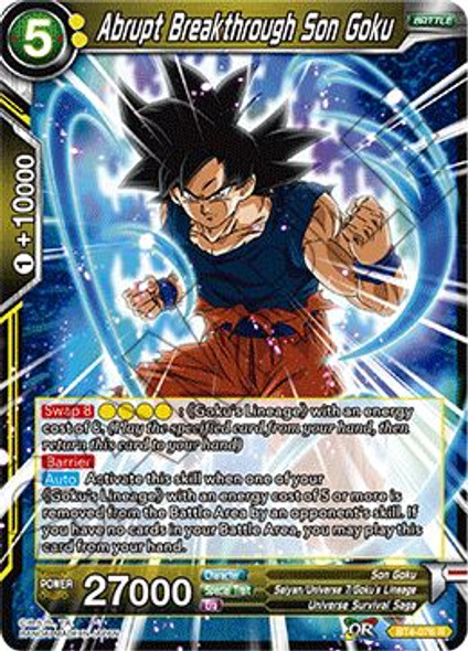 BT4-076 Abrupt Breakthrough Son Goku