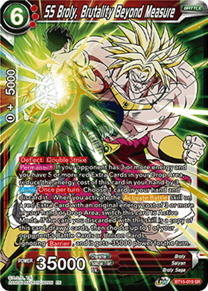 BT15-019 SS Broly, Brutality Beyond Measure