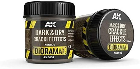 AK-Interactive: (Texture) DARK & DRY CRACKLE EFFECTS - 250ml (Acrylic)