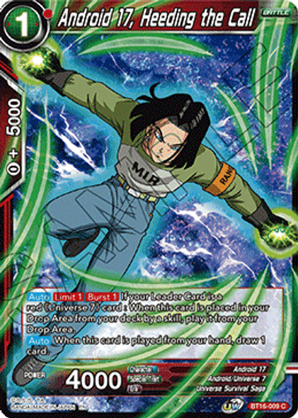 BT16-009 Android 17, Heeding the Call - Playset (4)