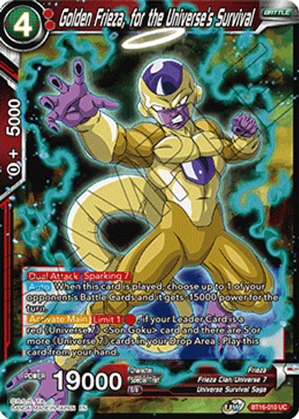 BT16-010 Golden Frieza, for the Universe's Survival - Playset (4)