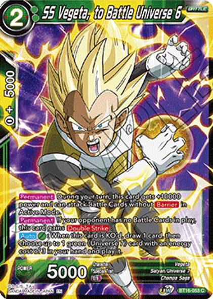 BT16-053 SS Vegeta, to Battle Universe 6 - Foil