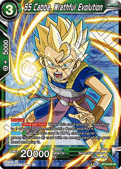 BT16-059 SS Cabba, Wrathful Evolution