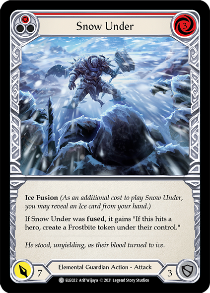 ELE022-RF Snow Under (Red) - Rainbow Foil - 1st Ed