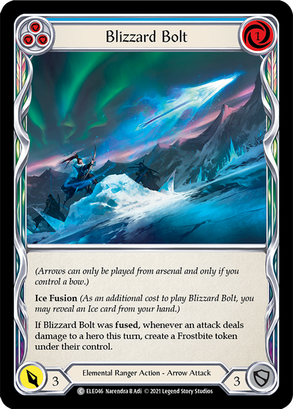 ELE046 Blizzard Bolt (Blue) - Regular (playset - 3) - 1st Ed