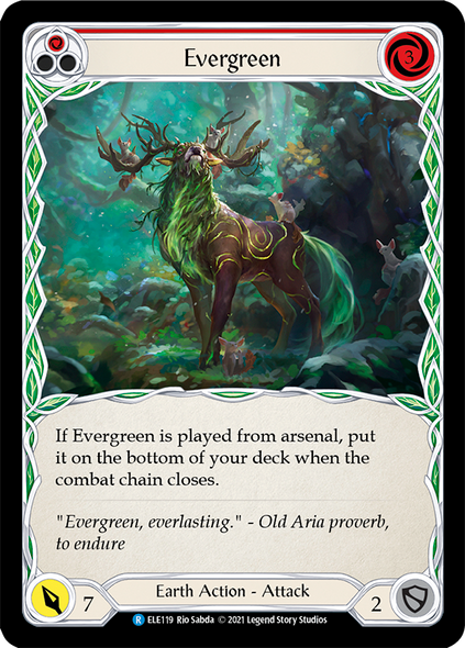 ELE119-RF Evergreen (Red) - Rainbow Foil - 1st Ed