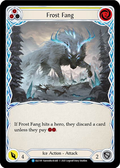 ELE149-RF Frost Fang (Yellow) - Rainbow Foil - 1st Ed