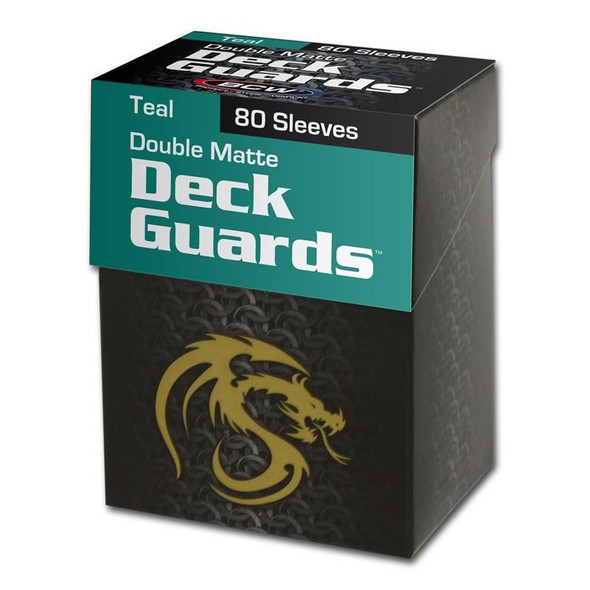 BCW Deck Guards Box and Deck Protectors Double Matte Teal (80 Sleeves)