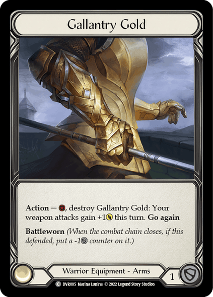 DVR-005 Gallantry Gold C (rainbow foil)
