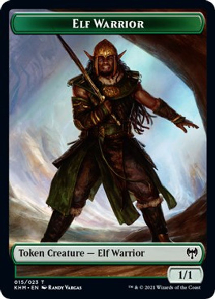 Elf Warrior // Giant Wizard Double-sided Token (KHM ) - Foil