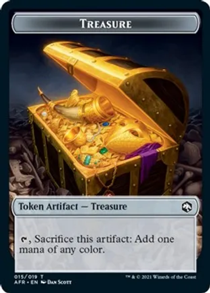 Treasure // Zombie Double-sided Token (AFR ) (foil)
