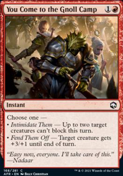 You Come to the Gnoll Camp (AFR 168) (foil)