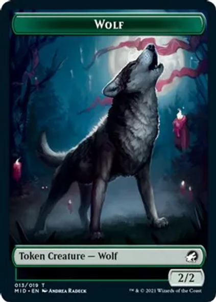 Wolf (013) // Vampire (014) Double-sided Token (IMH ) - foil
