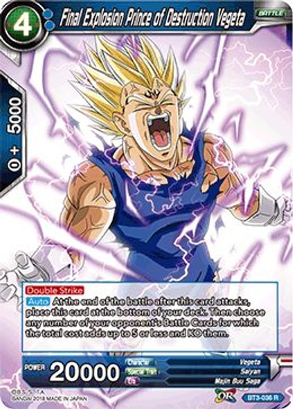 BT3-036 Final Explosion Prince of Destruction Vegeta