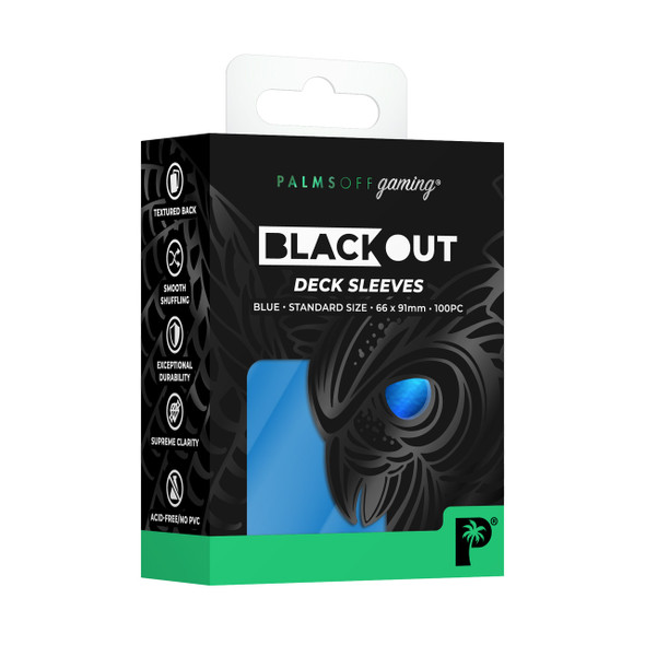 Palms Off Gaming - Blackout Deck Sleeves - Blue