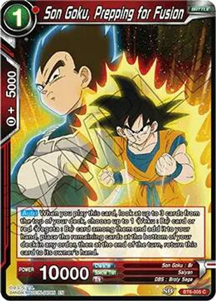 BT6-005 Son Goku, Prepping for Fusion