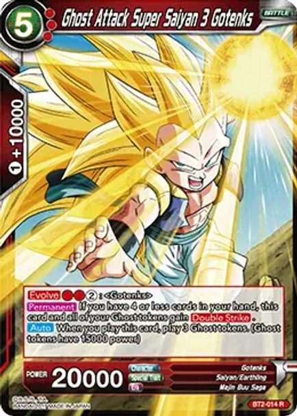 BT2-014 Ghost Attack Super Saiyan 3 Gotenks