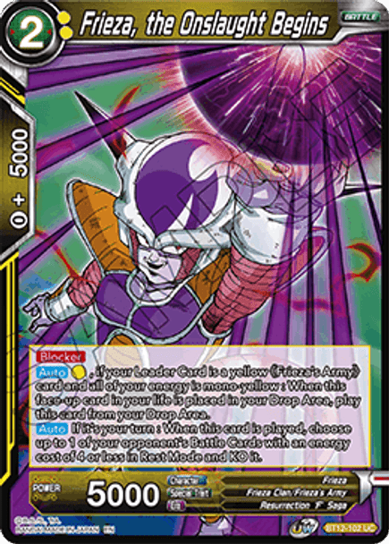 BT12-102 [UC] Frieza, the Onslaught Begins - Foil