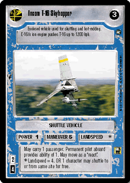 Incom T-16 Skyhopper [C2] - White Border - ANH