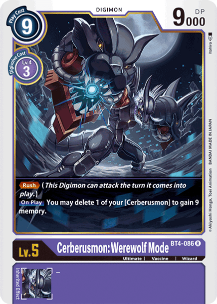 BT4-086 R Cerberusmon: Werewolf Mode