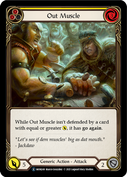 U-MON249-RF Out Muscle (Yellow) - Rainbow Foil - R