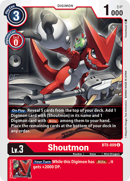 BT5-009 Shoutmon  - Uncommon