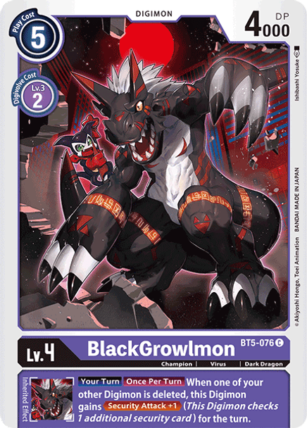 BT5-076 BlackGrowlmon  - Common