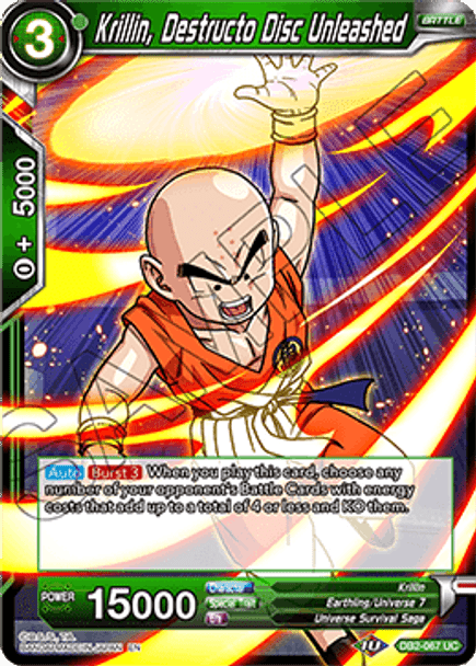 DB2-067 Krillin, Destructo Disc Unleashed