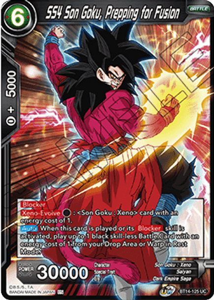 BT14-125 SS4 Son Goku, Prepping for Fusion