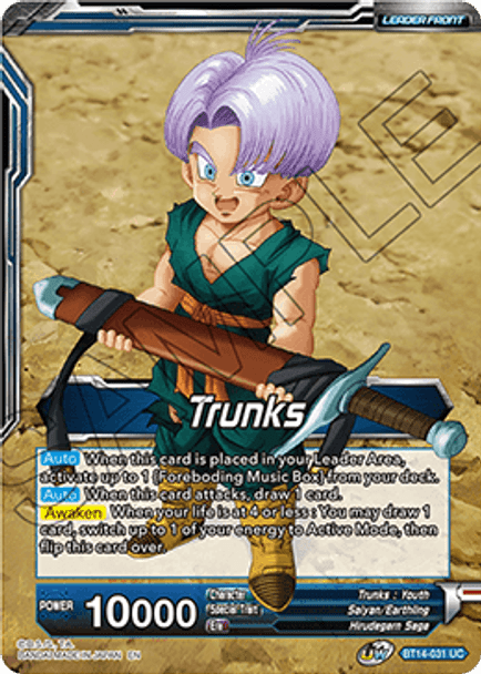 BT14-031 Trunks / Trunks, the Hero's Successor - Foil