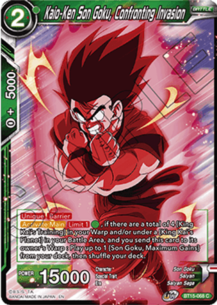 BT15-068 Kaio-Ken Son Goku, Confronting Invasion