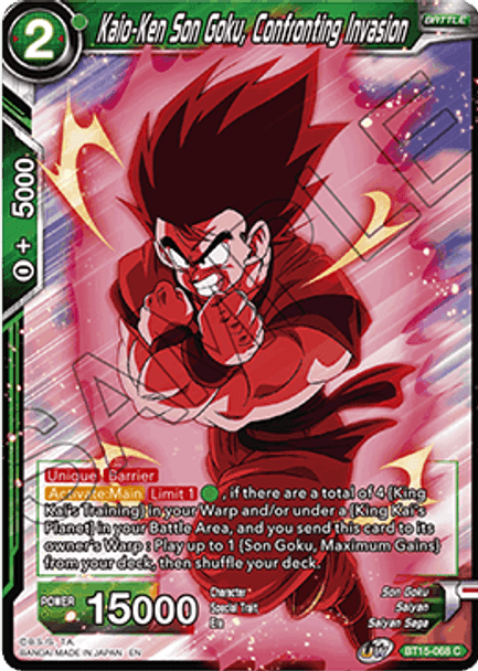 BT15-068 Kaio-Ken Son Goku, Confronting Invasion - Foil