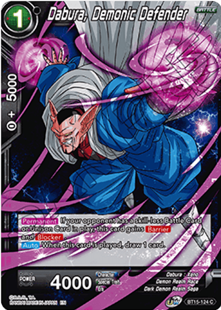 BT15-124 Dabura, Demonic Defender