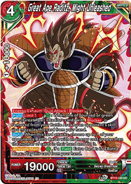 BT15-145 Great Ape Raditz, Might Unleashed