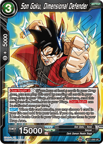 BT7-099 Son Goku, Dimensional Defender (Series 7 Pre-release)