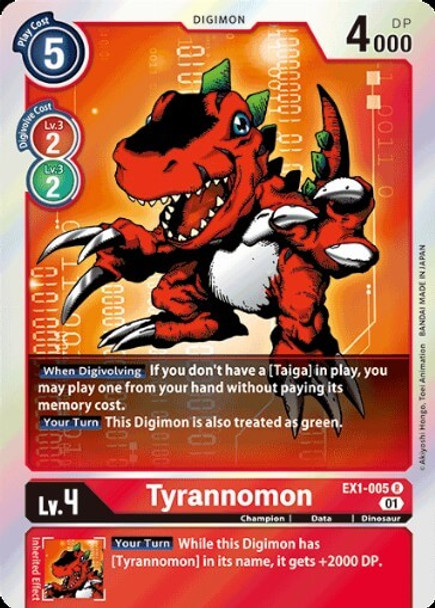 EX1-005 R Tyrannomon - play set (4)