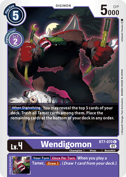 [DIG] BT7-070 Wendigomon - Playset (4)